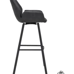 Trendhopper Barstoel Lizz 80cm Bull Antraciet^ Barkrukken
