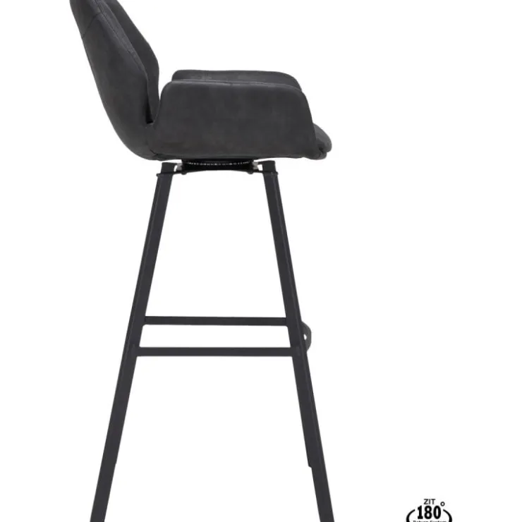 Trendhopper Barstoel Lizz 80cm Bull Antraciet^ Barkrukken