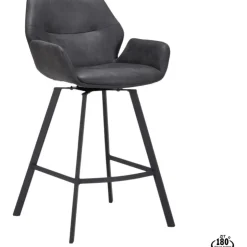 Trendhopper Barstoel Lizz 65cm Bull Antraciet^ Barkrukken