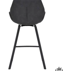 Trendhopper Barstoel Lizz 65cm Bull Antraciet^ Barkrukken