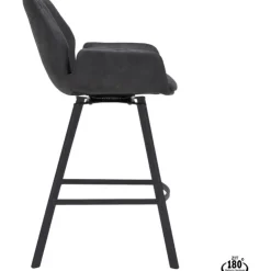 Trendhopper Barstoel Lizz 65cm Bull Antraciet^ Barkrukken