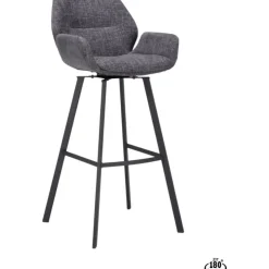 Trendhopper Barstoel Lizz 80cm stof Darkgrey^ Barkrukken