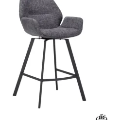 Trendhopper Barstoel Lizz 65cm stof Darkgrey^ Barkrukken