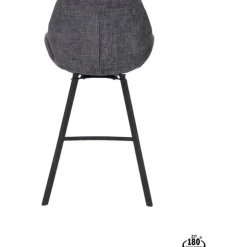 Trendhopper Barstoel Lizz 65cm stof Darkgrey^ Barkrukken