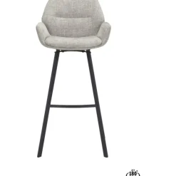 Trendhopper Barstoel Lizz 80cm stof Taupe^ Barkrukken