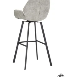 Trendhopper Barstoel Lizz 80cm stof Taupe^ Barkrukken