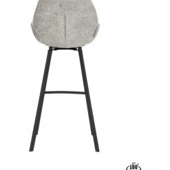 Trendhopper Barstoel Lizz 80cm stof Taupe^ Barkrukken