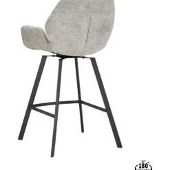 Trendhopper Barstoel Lizz 65cm stof Taupe^ Barkrukken