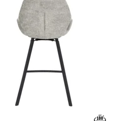 Trendhopper Barstoel Lizz 65cm stof Taupe^ Barkrukken