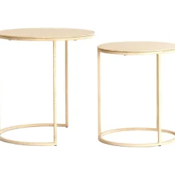 Trendhopper Bijzettafel Sadar Set van 2 Zand 50X40+52X46 CM^ Salontafels|Bijzettafels
