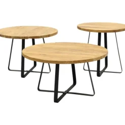 Trendhopper Bijzettafelset van 3 Santiago Ø70, 60 en 50 cm^ Bijzettafels