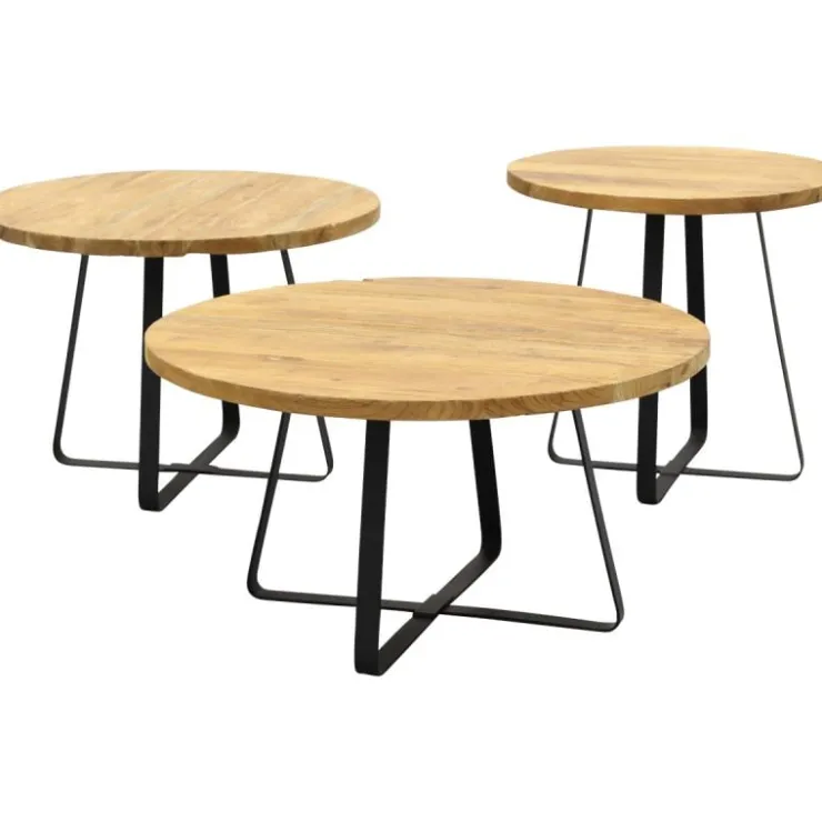 Trendhopper Bijzettafelset van 3 Santiago Ø70, 60 en 50 cm^ Bijzettafels