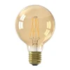 Trendhopper Calex LED volglas LangFilament Globelamp 220-240V 3.5W 250lm E27 G80, Goud 2100K Dimbaar^ Lichtbronnen