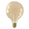 Trendhopper Calex LED volglas LangFilament Globelamp 220-240V 4.5W 470lm E27 G125, Goud 2100K Dimbaar^ Lichtbronnen