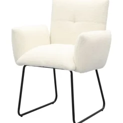 Trendhopper Eetkamerstoel Dozza Teddy wit^ Eetkamerstoelen