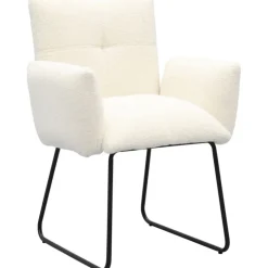 Trendhopper Eetkamerstoel Dozza Teddy wit^ Eetkamerstoelen