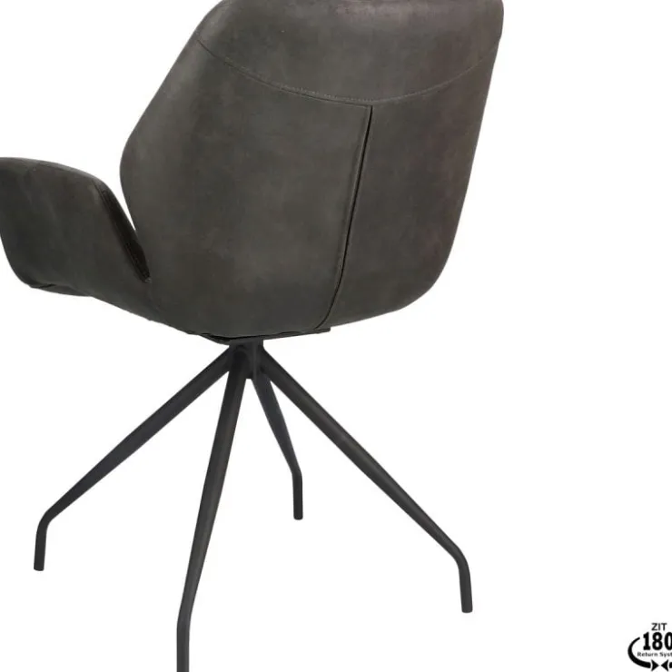 Trendhopper Eetkamerstoel Vieve Bull Antraciet^ Eetkamerstoelen