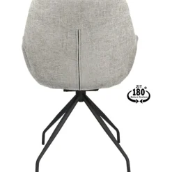 Trendhopper Eetkamerstoel Vieve stof Taupe^ Eetkamerstoelen