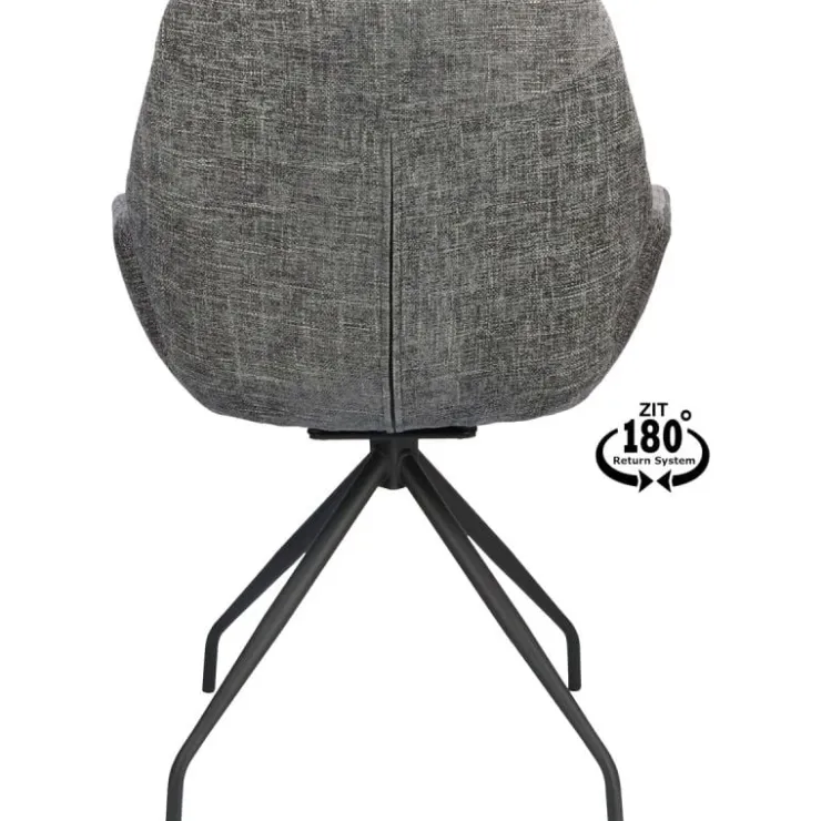 Trendhopper Eetkamerstoel Vieve stof Darkgrey^ Eetkamerstoelen