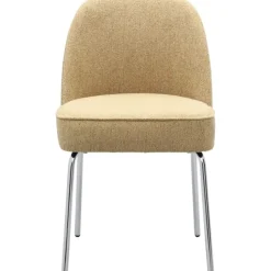 Trendhopper Eetkamerstoel Vogue Gear Camel met chromen poten^ Eetkamerstoelen