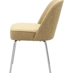 Trendhopper Eetkamerstoel Vogue Gear Camel met chromen poten^ Eetkamerstoelen
