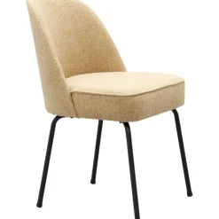 Trendhopper Eetkamerstoel Vogue Gear Camel met zwarte poten^ Eetkamerstoelen