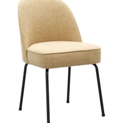 Trendhopper Eetkamerstoel Vogue Gear Camel met zwarte poten^ Eetkamerstoelen