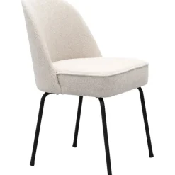 Trendhopper Eetkamerstoel Vogue Gear Natural met zwarte poten^ Eetkamerstoelen