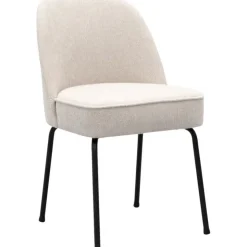 Trendhopper Eetkamerstoel Vogue Gear Natural met zwarte poten^ Eetkamerstoelen