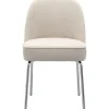 Trendhopper Eetkamerstoel Vogue Gear Natural met chromen poten^ Eetkamerstoelen