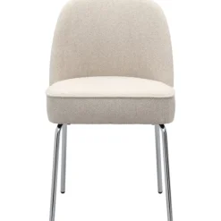 Trendhopper Eetkamerstoel Vogue Gear Natural met chromen poten^ Eetkamerstoelen