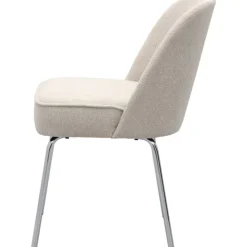 Trendhopper Eetkamerstoel Vogue Gear Natural met chromen poten^ Eetkamerstoelen