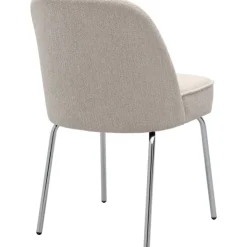 Trendhopper Eetkamerstoel Vogue Gear Natural met chromen poten^ Eetkamerstoelen