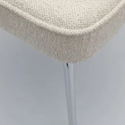 Trendhopper Eetkamerstoel Vogue Gear Natural met chromen poten^ Eetkamerstoelen