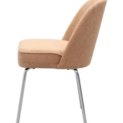 Trendhopper Eetkamerstoel Vogue Gear Powder met chromen poten^ Eetkamerstoelen