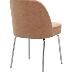 Trendhopper Eetkamerstoel Vogue Gear Powder met chromen poten^ Eetkamerstoelen
