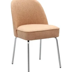 Trendhopper Eetkamerstoel Vogue Gear Powder met chromen poten^ Eetkamerstoelen