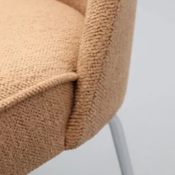 Trendhopper Eetkamerstoel Vogue Gear Powder met chromen poten^ Eetkamerstoelen