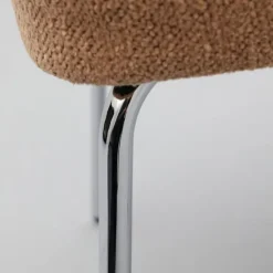 Trendhopper Eetkamerstoel Vogue Gear Powder met chromen poten^ Eetkamerstoelen