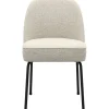 Trendhopper Eetkamerstoel Vogue Lima Beige met zwarte poten^ Eetkamerstoelen