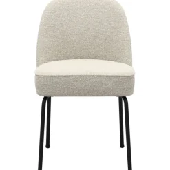 Trendhopper Eetkamerstoel Vogue Lima Beige met zwarte poten^ Eetkamerstoelen