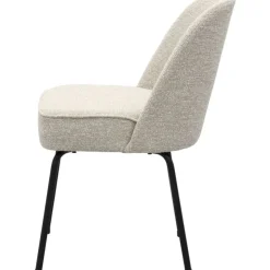 Trendhopper Eetkamerstoel Vogue Lima Beige met zwarte poten^ Eetkamerstoelen