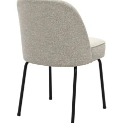 Trendhopper Eetkamerstoel Vogue Lima Beige met zwarte poten^ Eetkamerstoelen