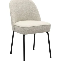 Trendhopper Eetkamerstoel Vogue Lima Beige met zwarte poten^ Eetkamerstoelen