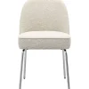 Trendhopper Eetkamerstoel Vogue Lima Beige met chromen poten^ Eetkamerstoelen
