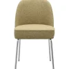 Trendhopper Eetkamerstoel Vogue Lima Curry met chromen poten^ Eetkamerstoelen