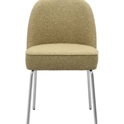 Trendhopper Eetkamerstoel Vogue Lima Curry met chromen poten^ Eetkamerstoelen