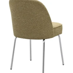 Trendhopper Eetkamerstoel Vogue Lima Curry met chromen poten^ Eetkamerstoelen