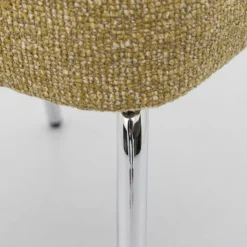 Trendhopper Eetkamerstoel Vogue Lima Curry met chromen poten^ Eetkamerstoelen