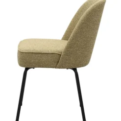 Trendhopper Eetkamerstoel Vogue Lima Curry met zwarte poten^ Eetkamerstoelen